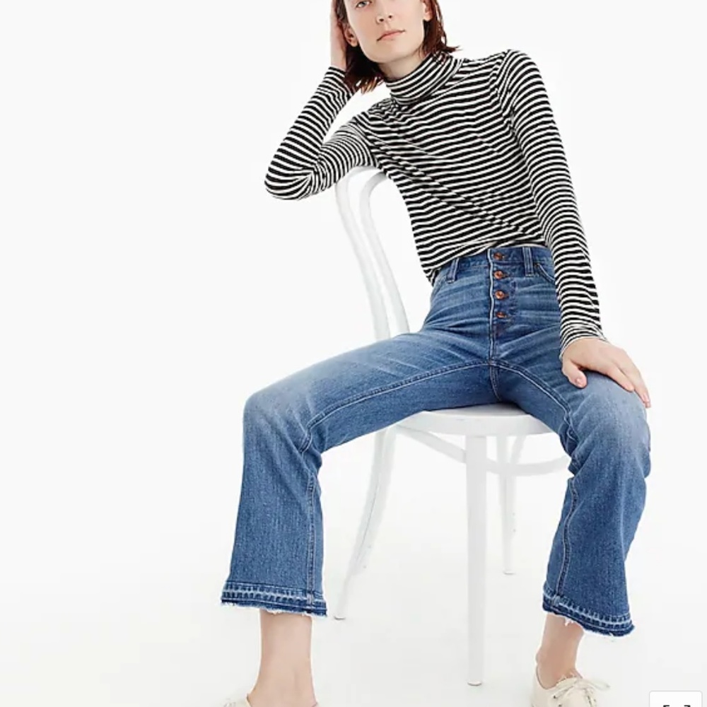 J.Crew Demi-boot crop jean redwood front buttons - Picture 4 of 5